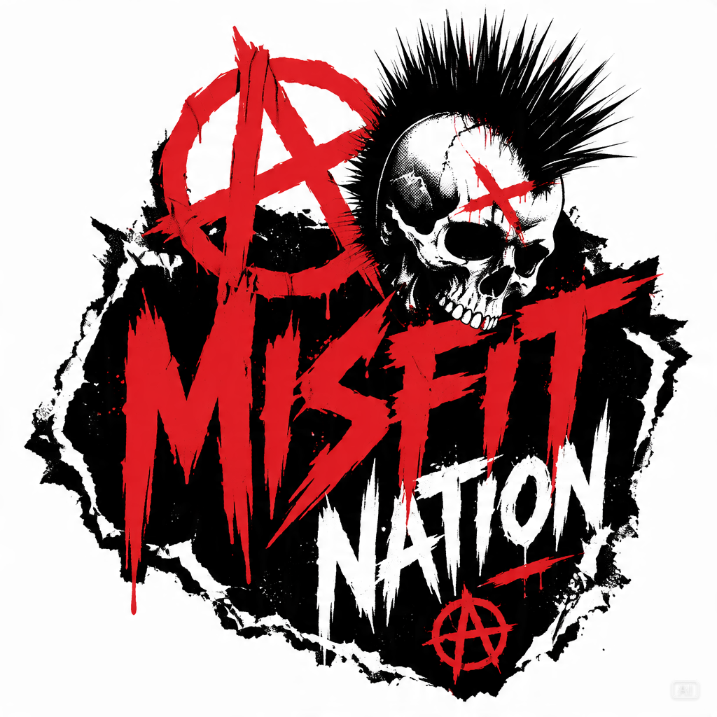 Grunge punk style logo generated by Pippit