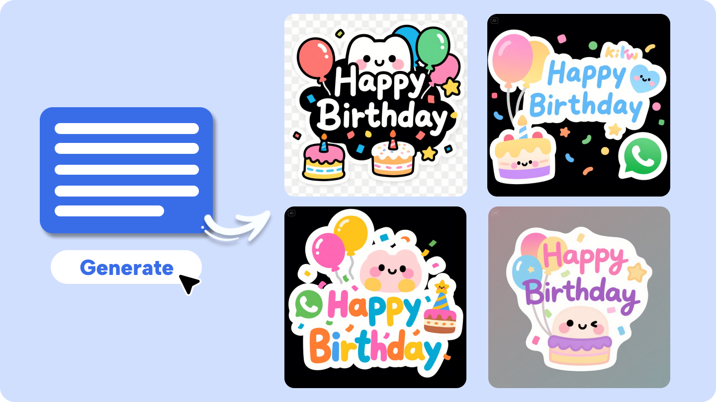 ハッピーバースデーステッカーWhatsApp
