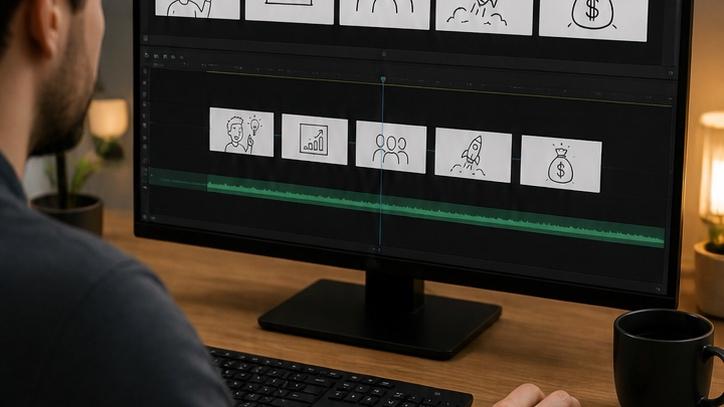 Sunny urban portrait of a fictional adult Golpo AI Whiteboard Animation Maker