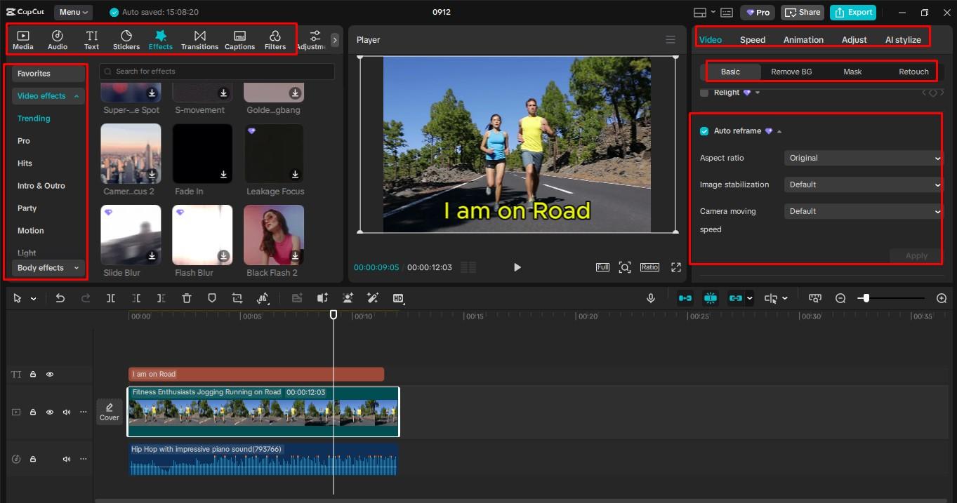 Bearbeiten Sie Ihr Video in CapCut