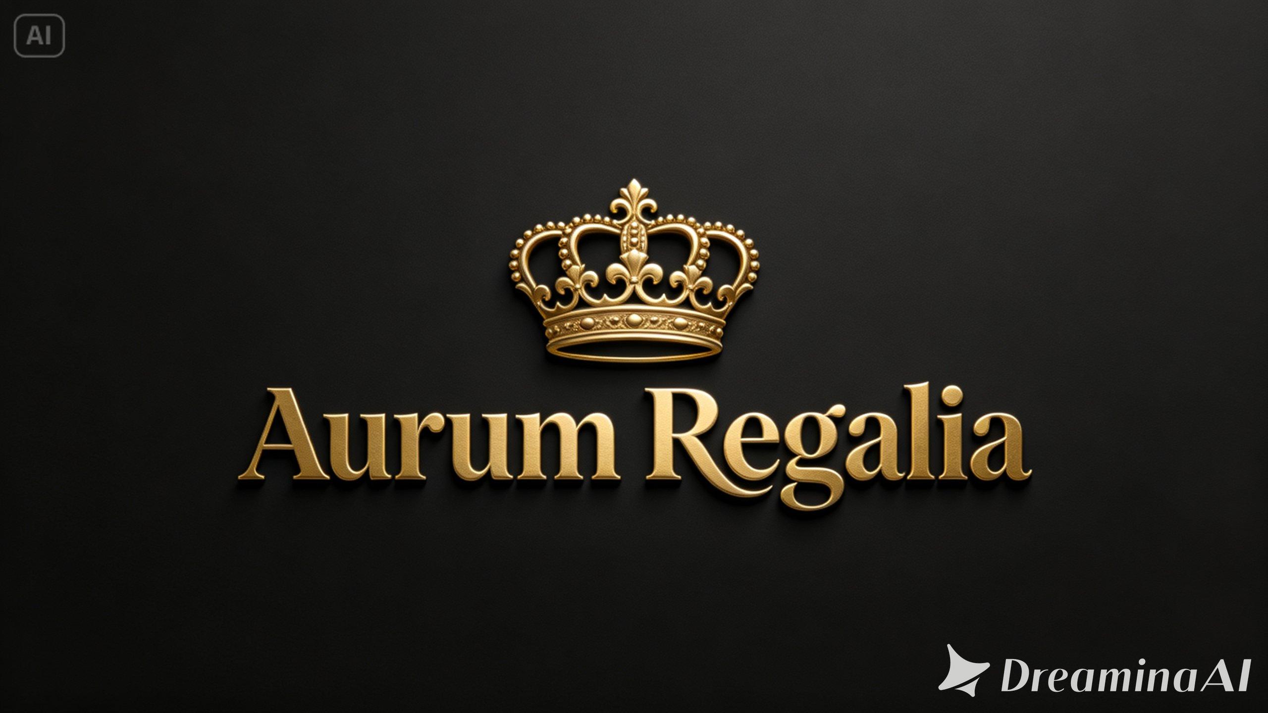 luxury jewelry logo with a gold crown emblem and fancy serif font