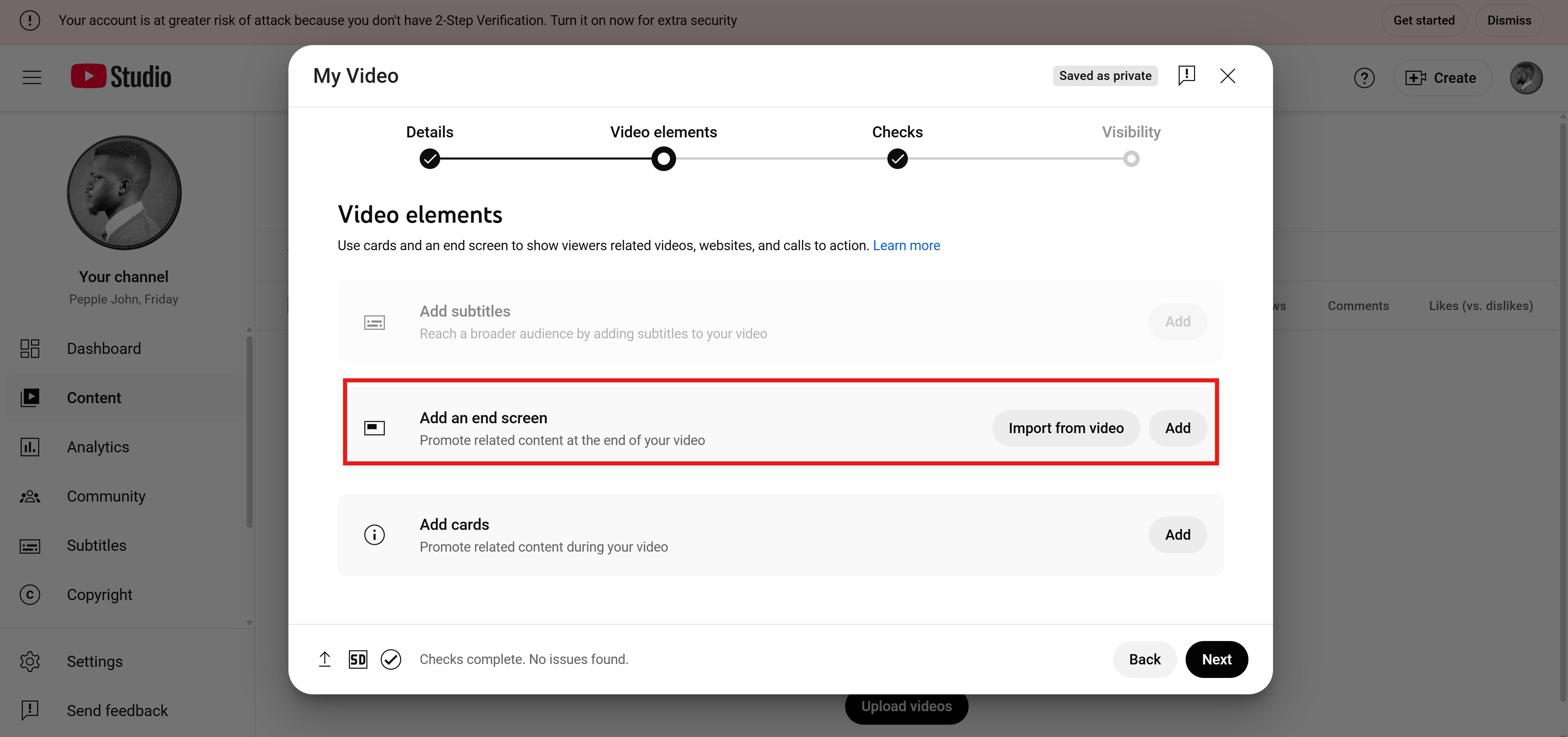 Make YouTube Outro video