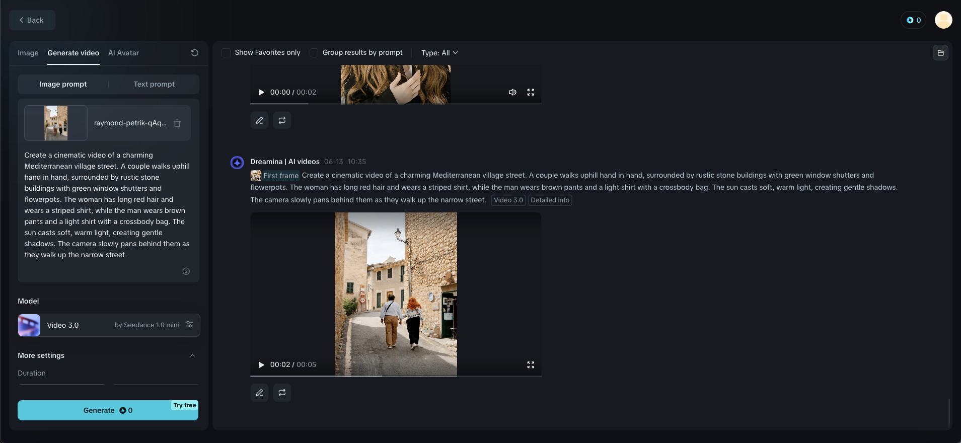 Carica immagine e aggiungi prompt
