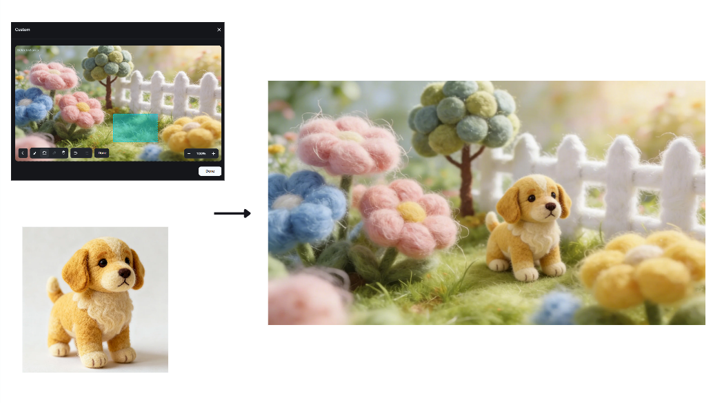 Interactive editing feature in Dreamina