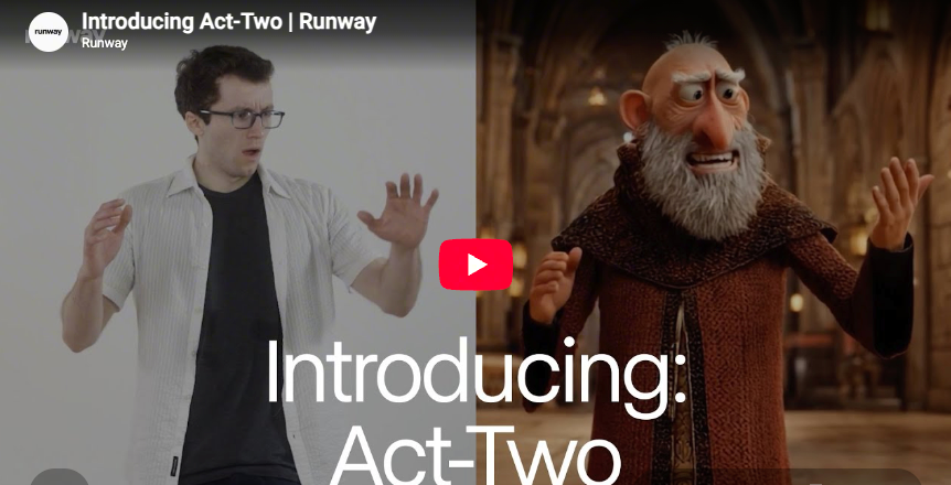 4. Runway Act-Two: best for expressive upper-body performance capture