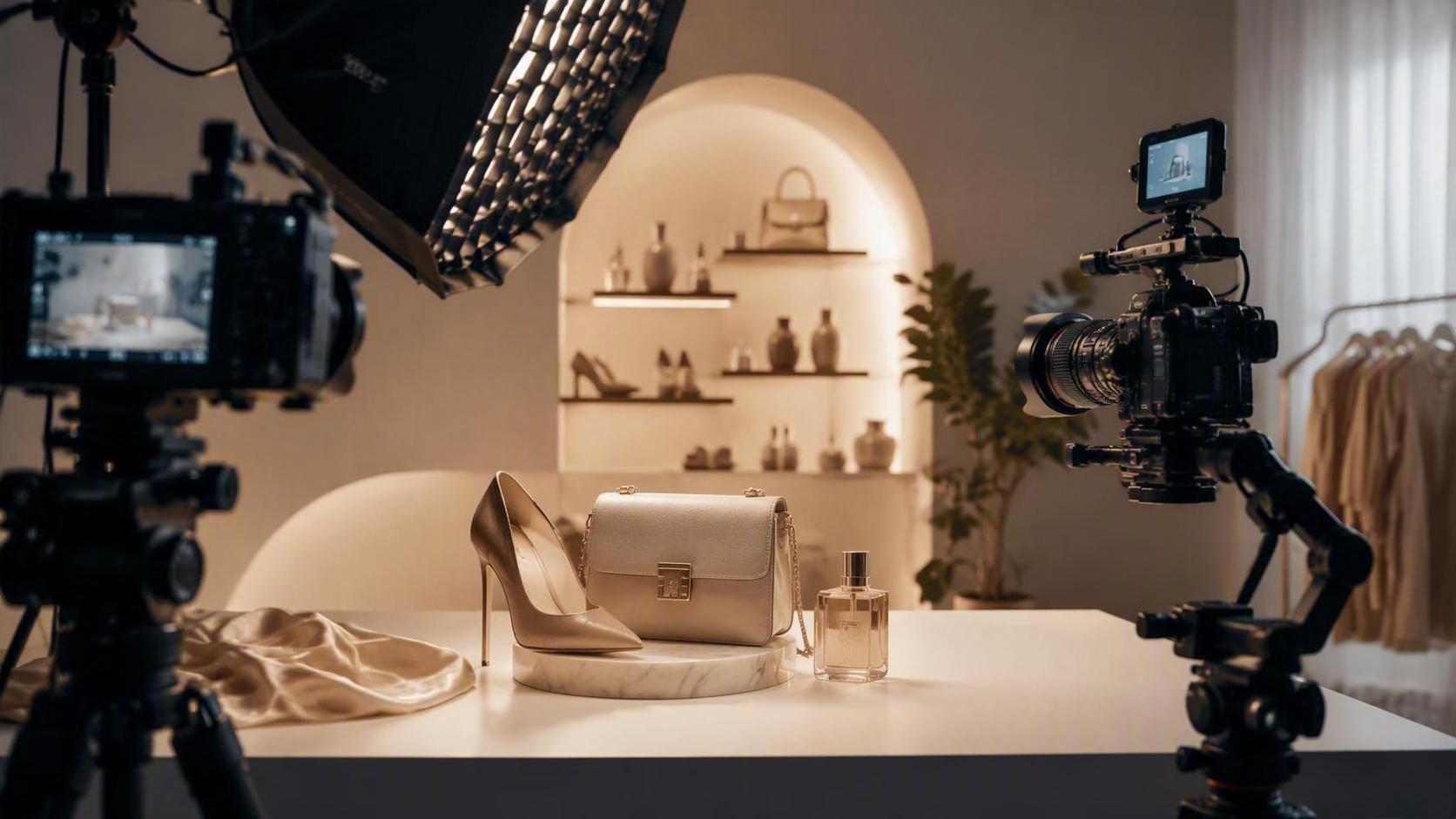 16:9 cinematic shop edit video visual for Dreamina, scene 2.