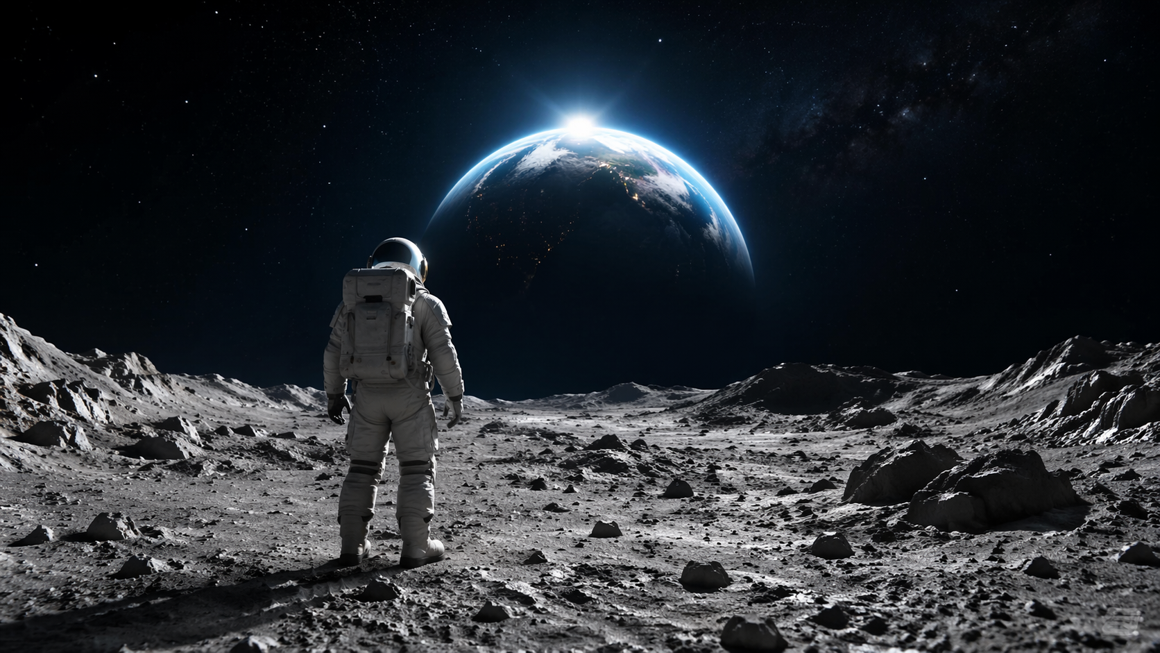 Exemplo de prompt de filtro de astronauta Dreamina 1: Retrato de astronauta cinematográfico