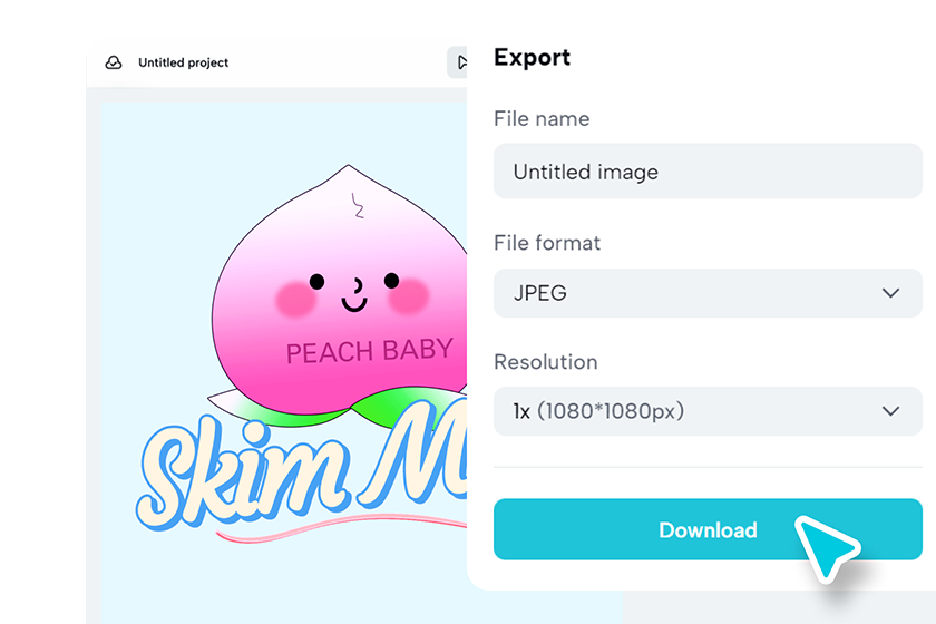 Uw cartoonlogo downloaden en opslaan