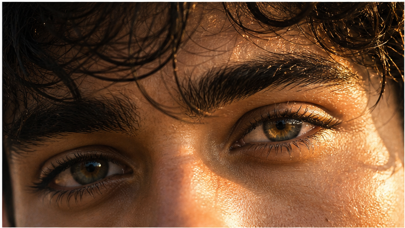 Close-Up Eyes Boys AI Photo Prompts example 1