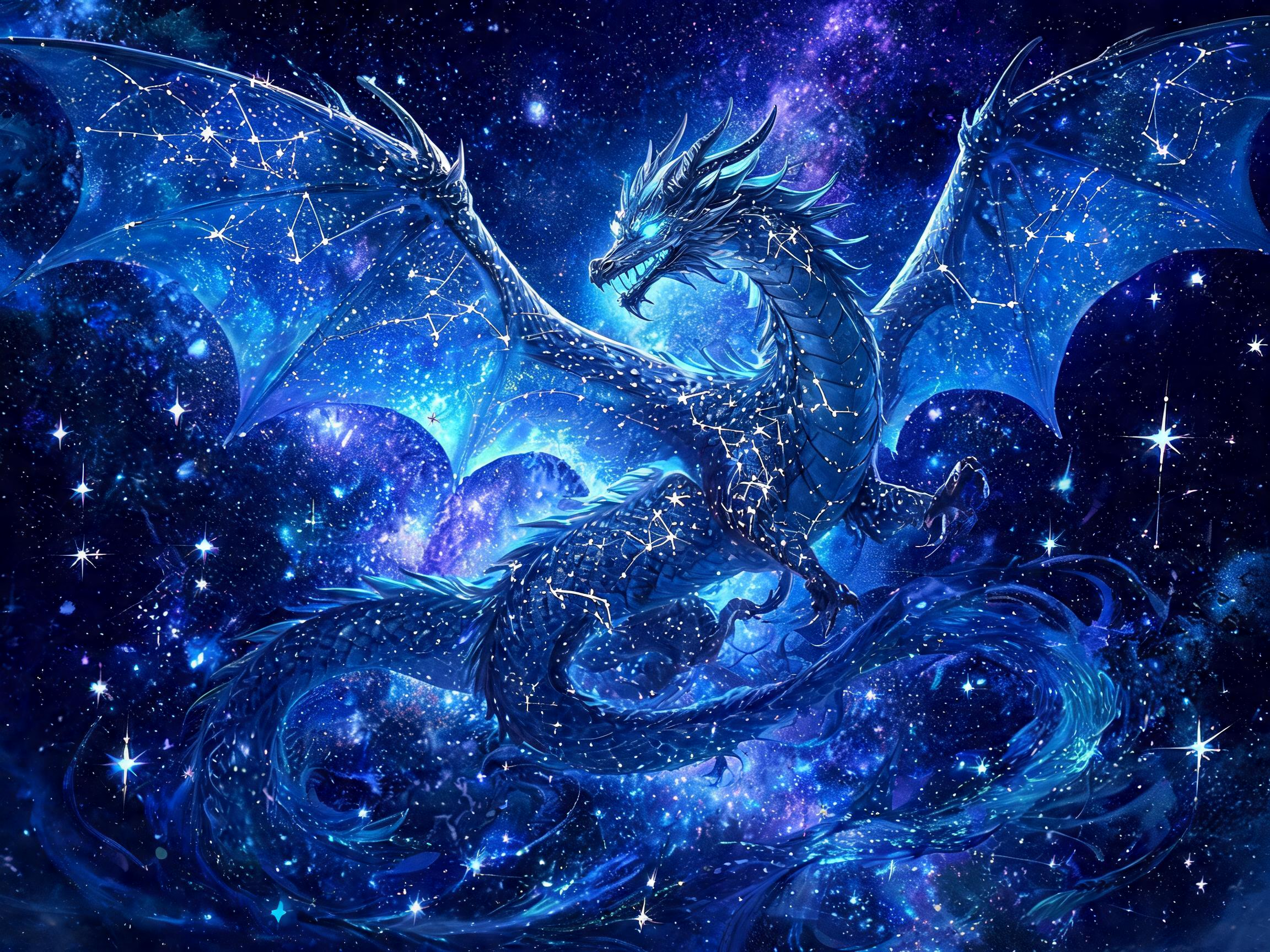 Prompt for a celestial dragon