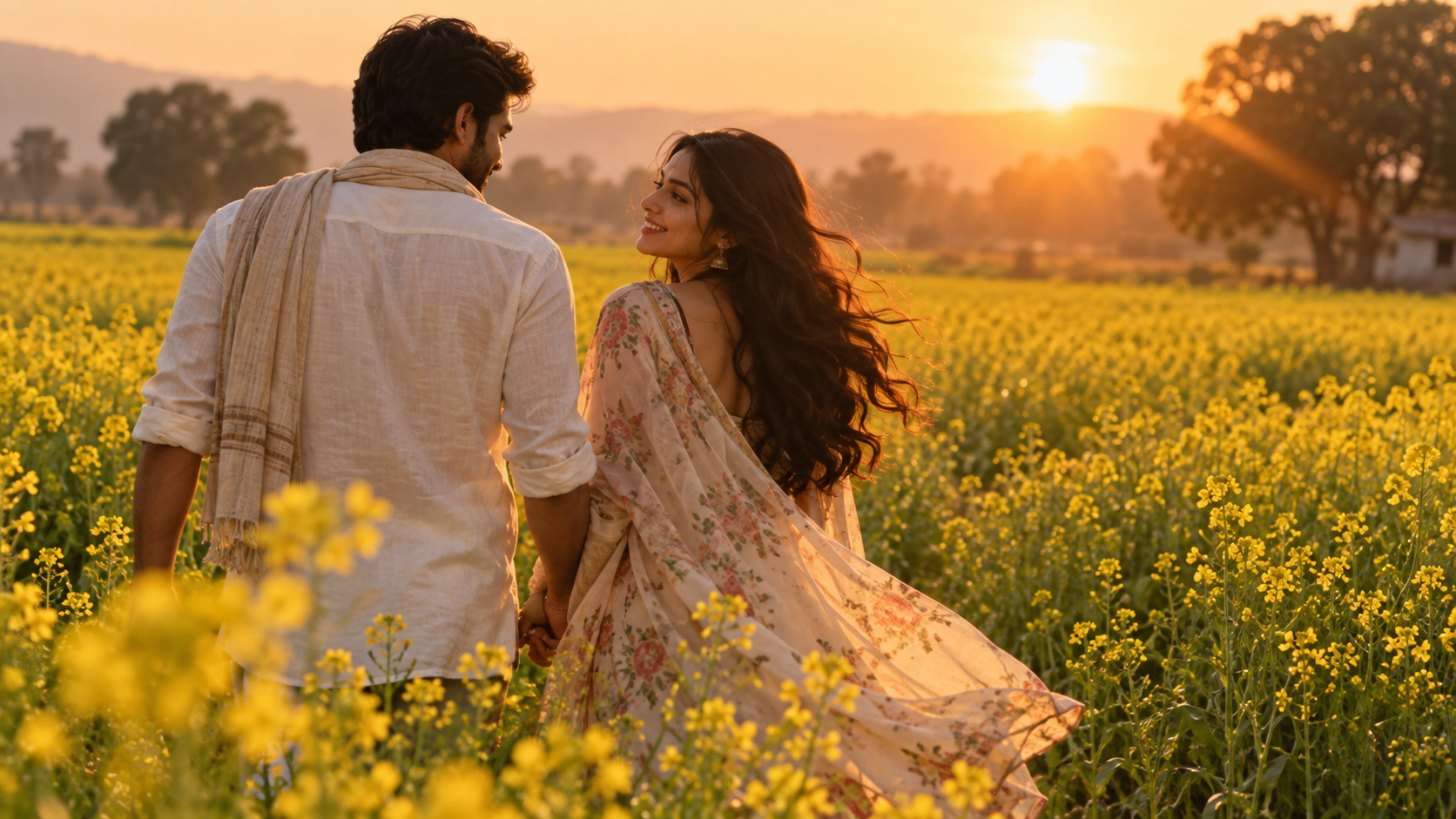 Tera Hun Jaan Le CapCut template: Golden Mustard-Field Walk