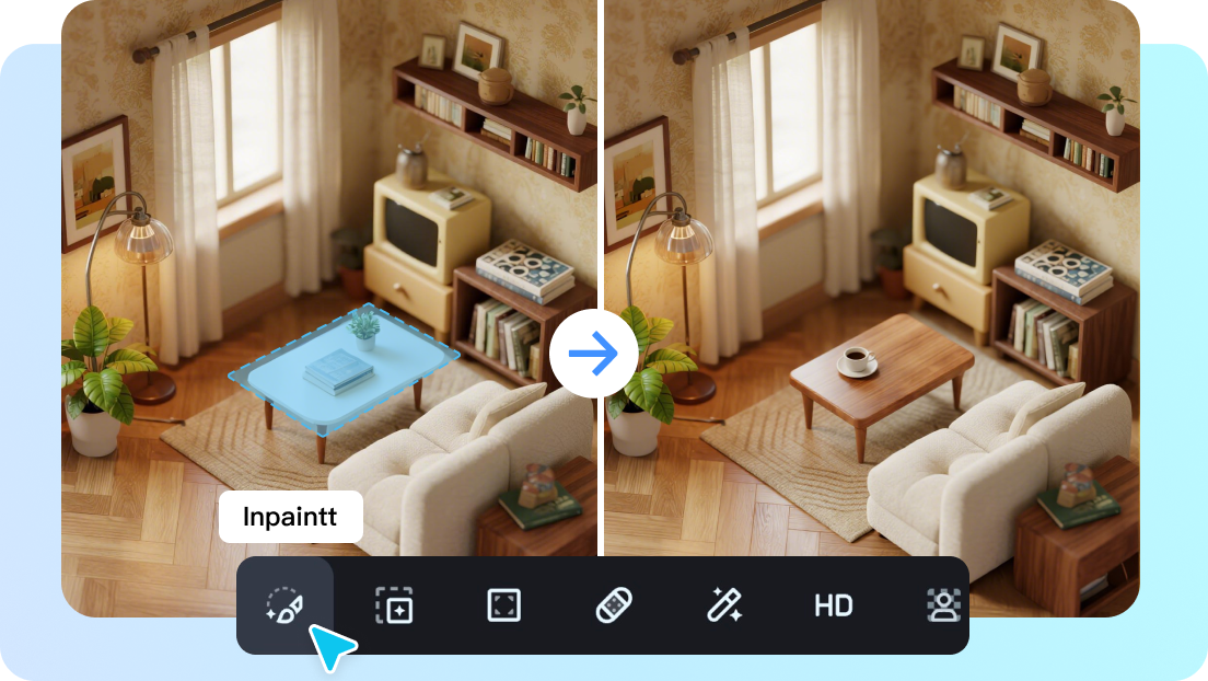 AI inpainting