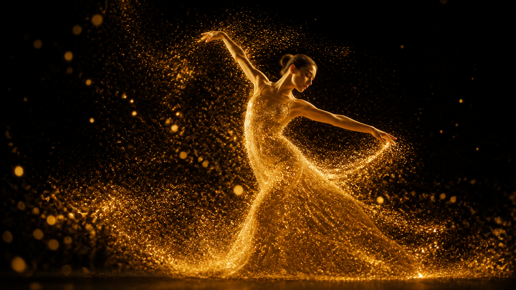 Luminous Particles in Motion original 16: 9 Effekt visuell 1