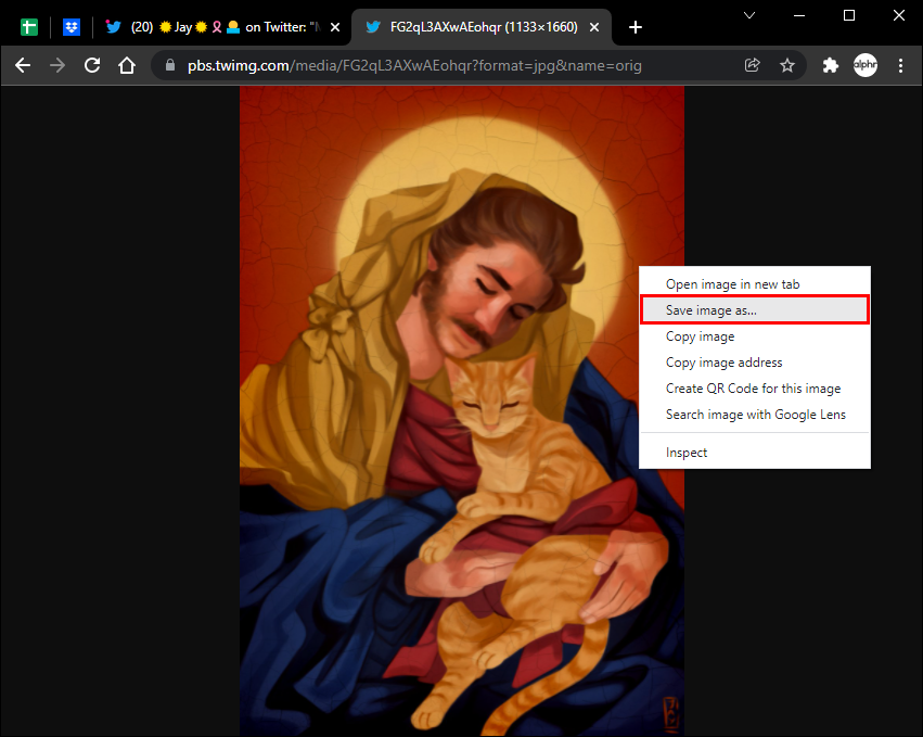 Зберегти зображення профілю Twitter