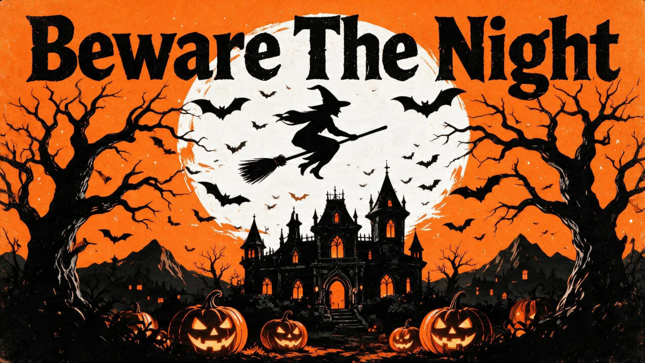 Stencil Halloween poster