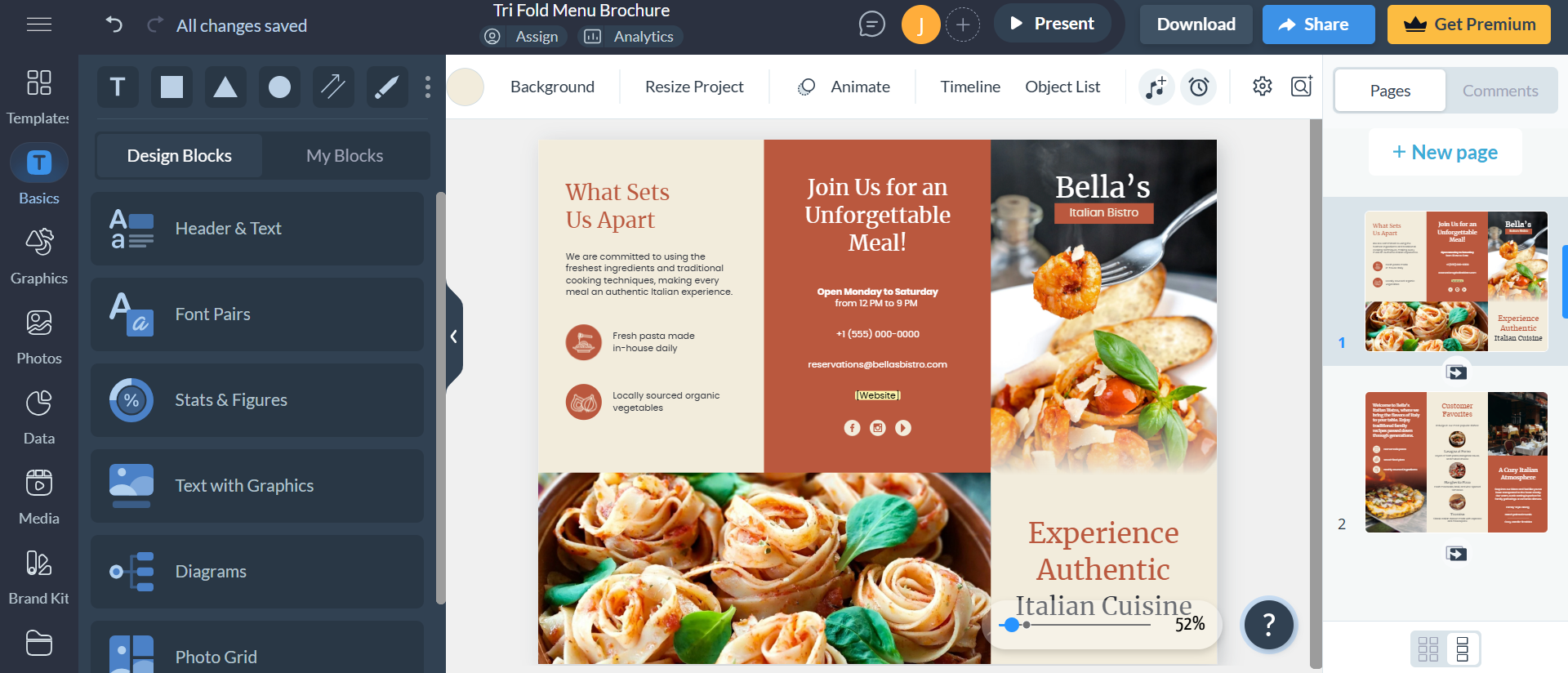Visme interface