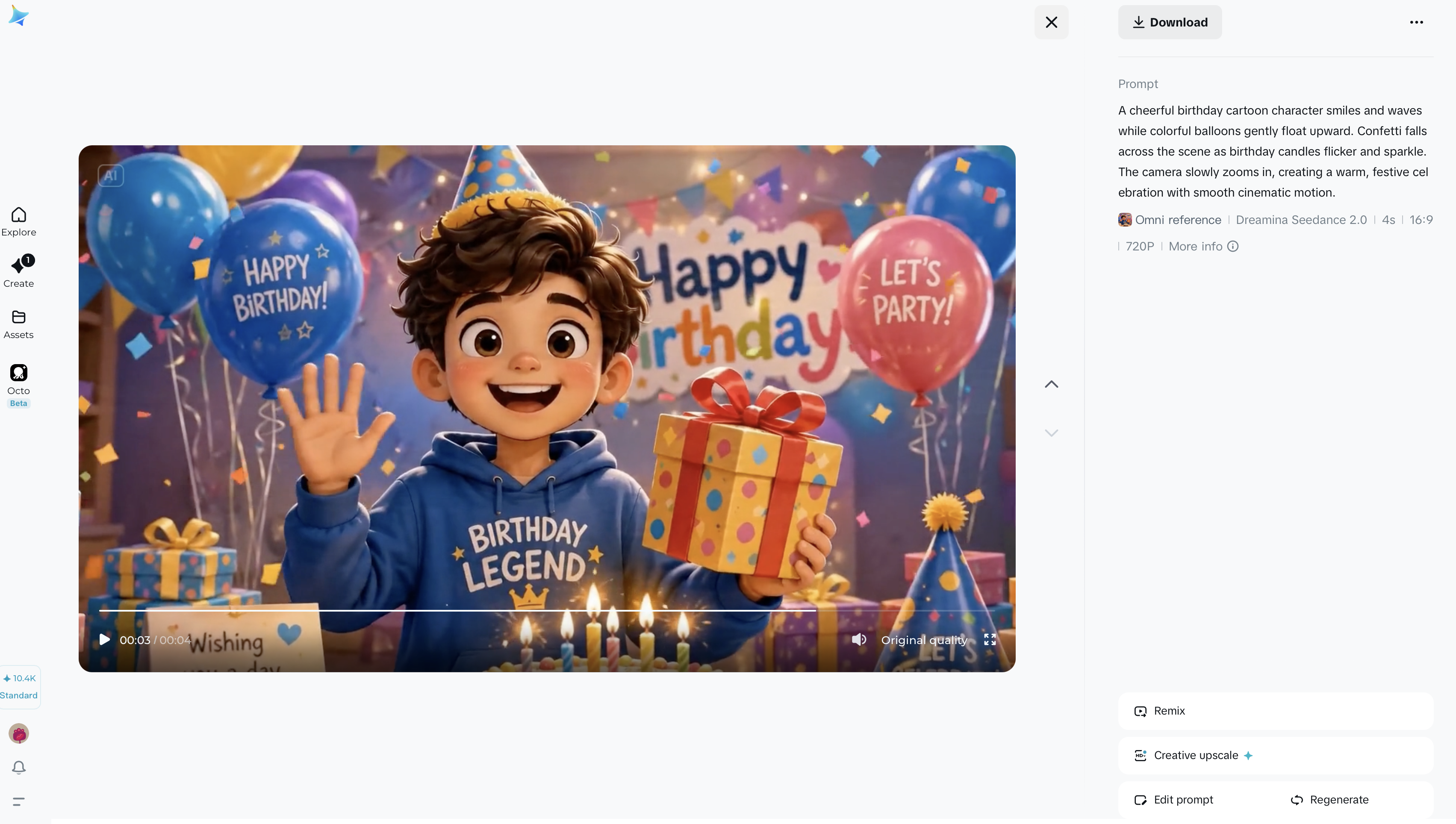 誕生日のビデオをダウンロードして共有しましょう