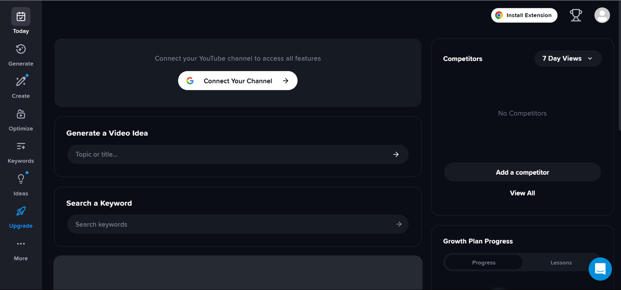 Используя vidIQ, генератор сценариев YouTube с искусственным интеллектом