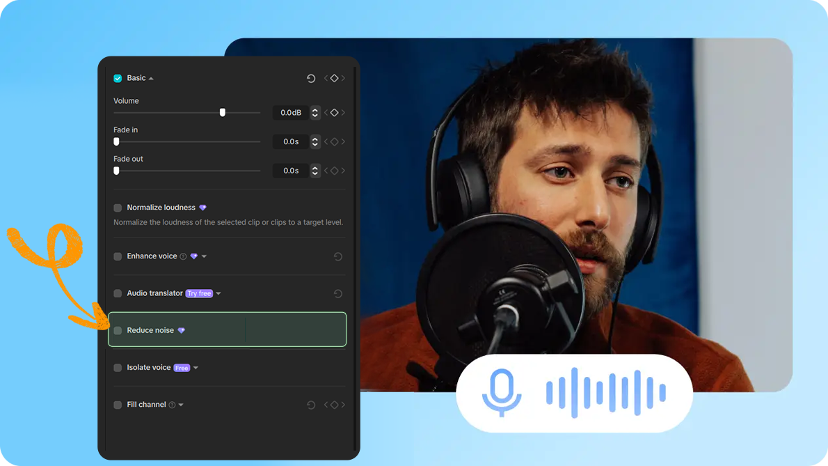 Record Voice-Overs in Real Time for The Podcast with CapCut