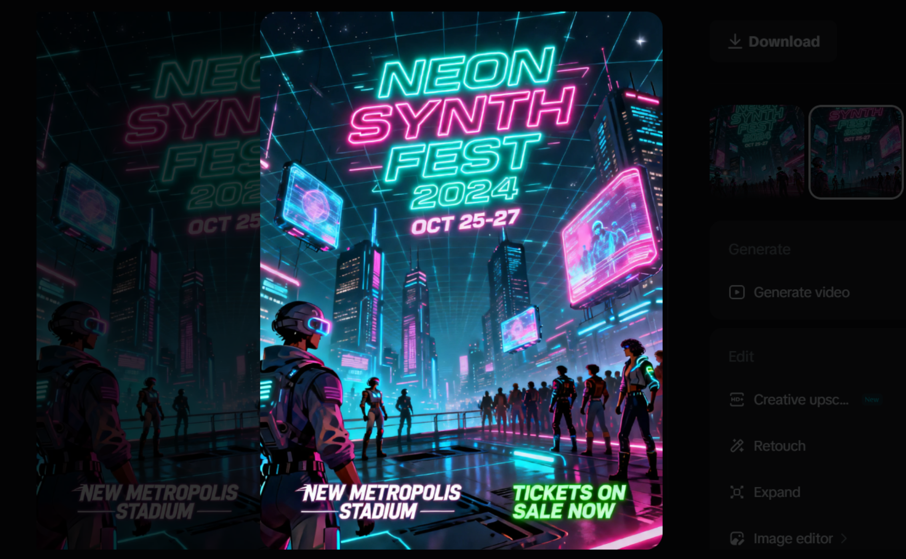 Idee zur Gestaltung des Veranstaltungsplakats: Cyberpunk-Veranstaltungsplakat