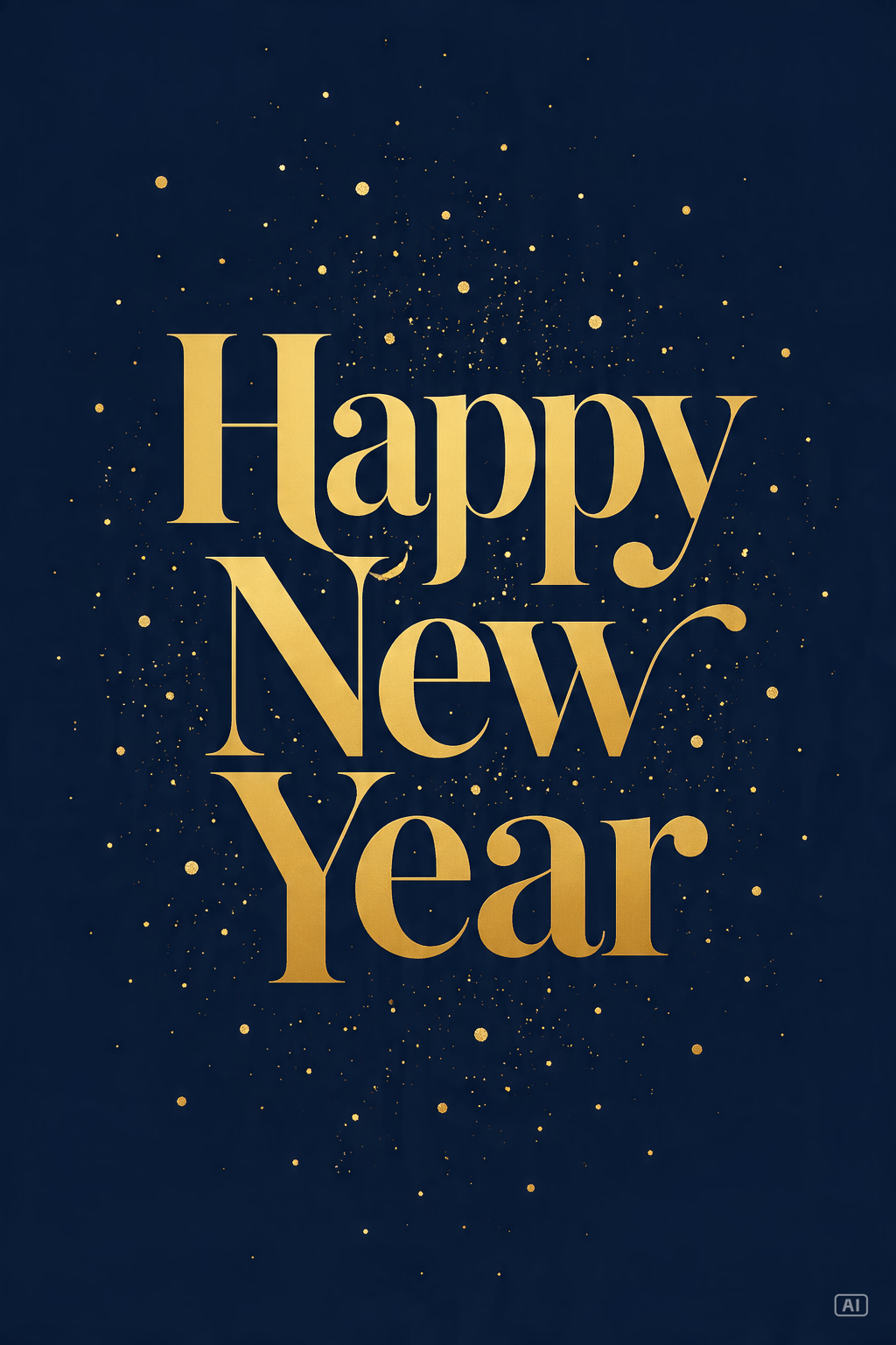 Minimalist typography New Year wallpaper generated by Pippit