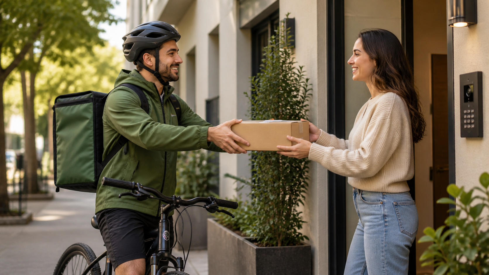 Video di consegna della bicicletta di supporto visivo 2