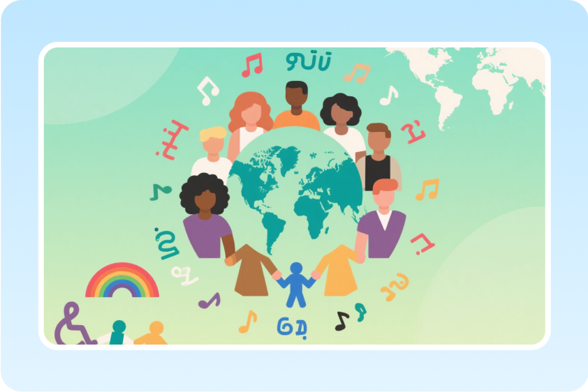 Zugängliche, multikulturelle Stimmstile für alle Kreativen