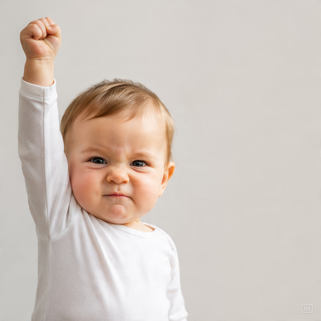 Baby fist pump meme template generated by Pippit