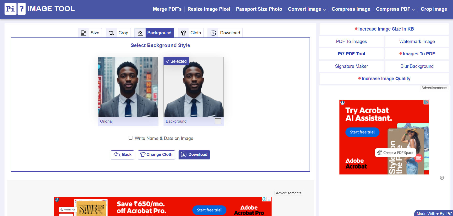Pixelcut interface