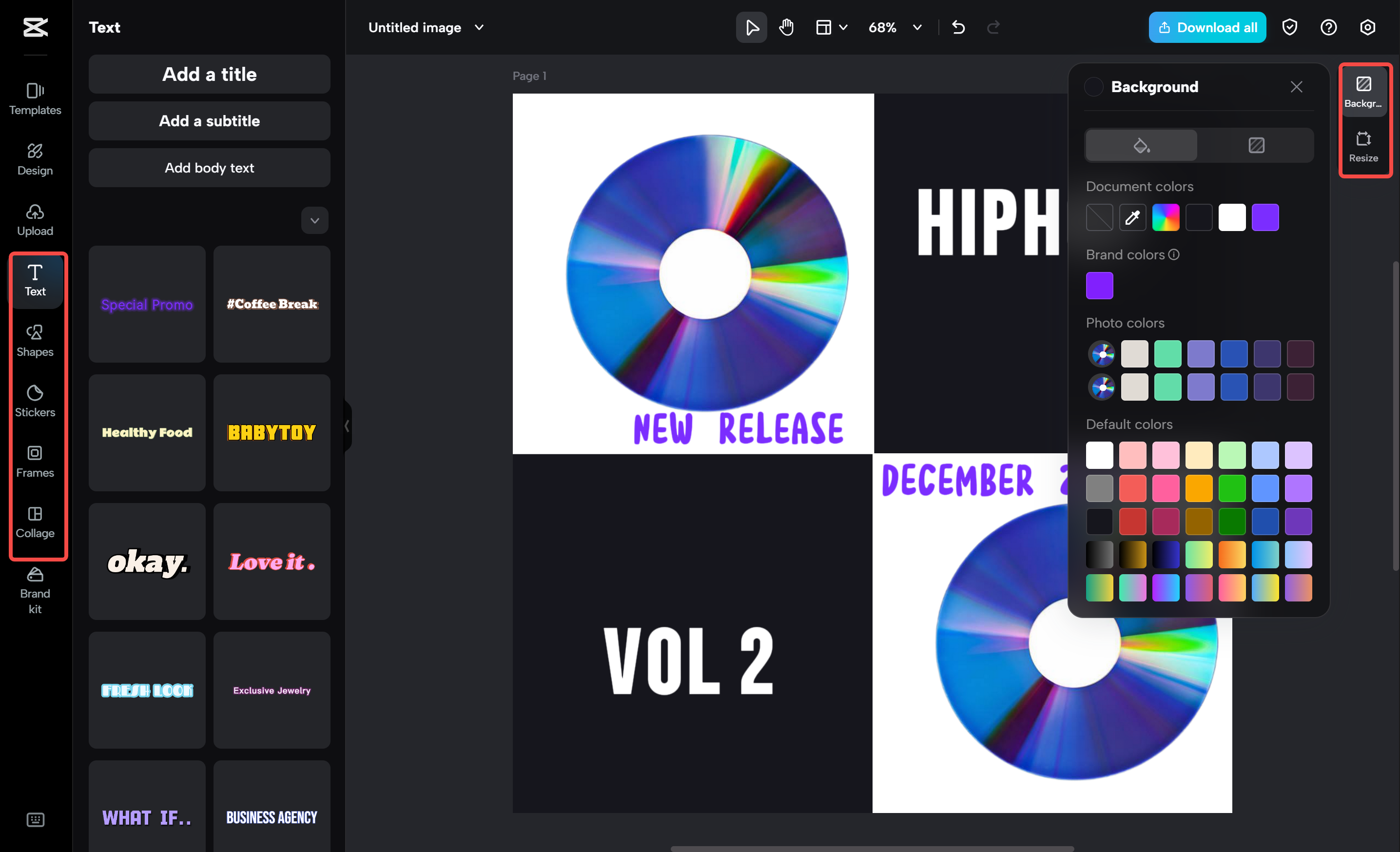 Mengedit siaran Instagram dalam editor video desktop CapCut