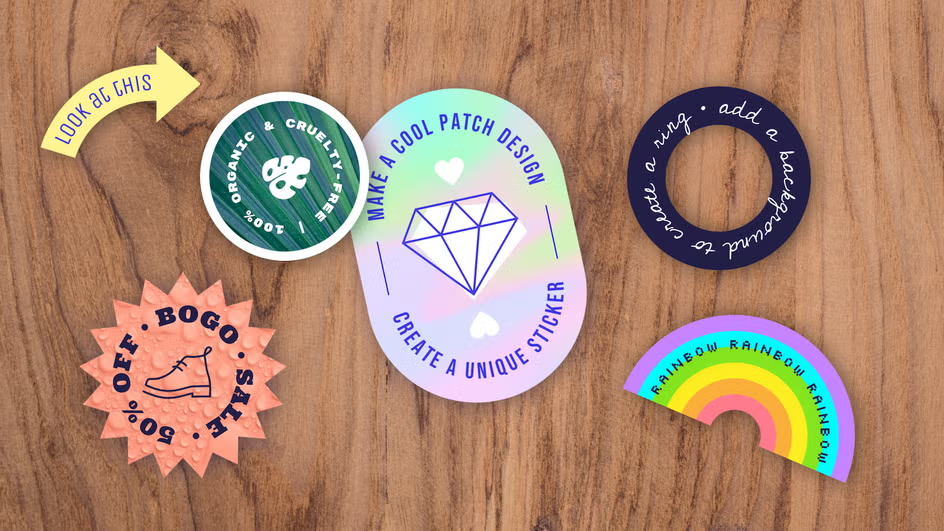 Curved font for merchandise, stickers, and packaging