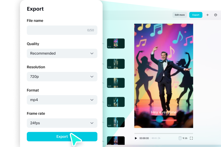 Insira o script de vídeo no criador de vídeo CapCut IA TikTok