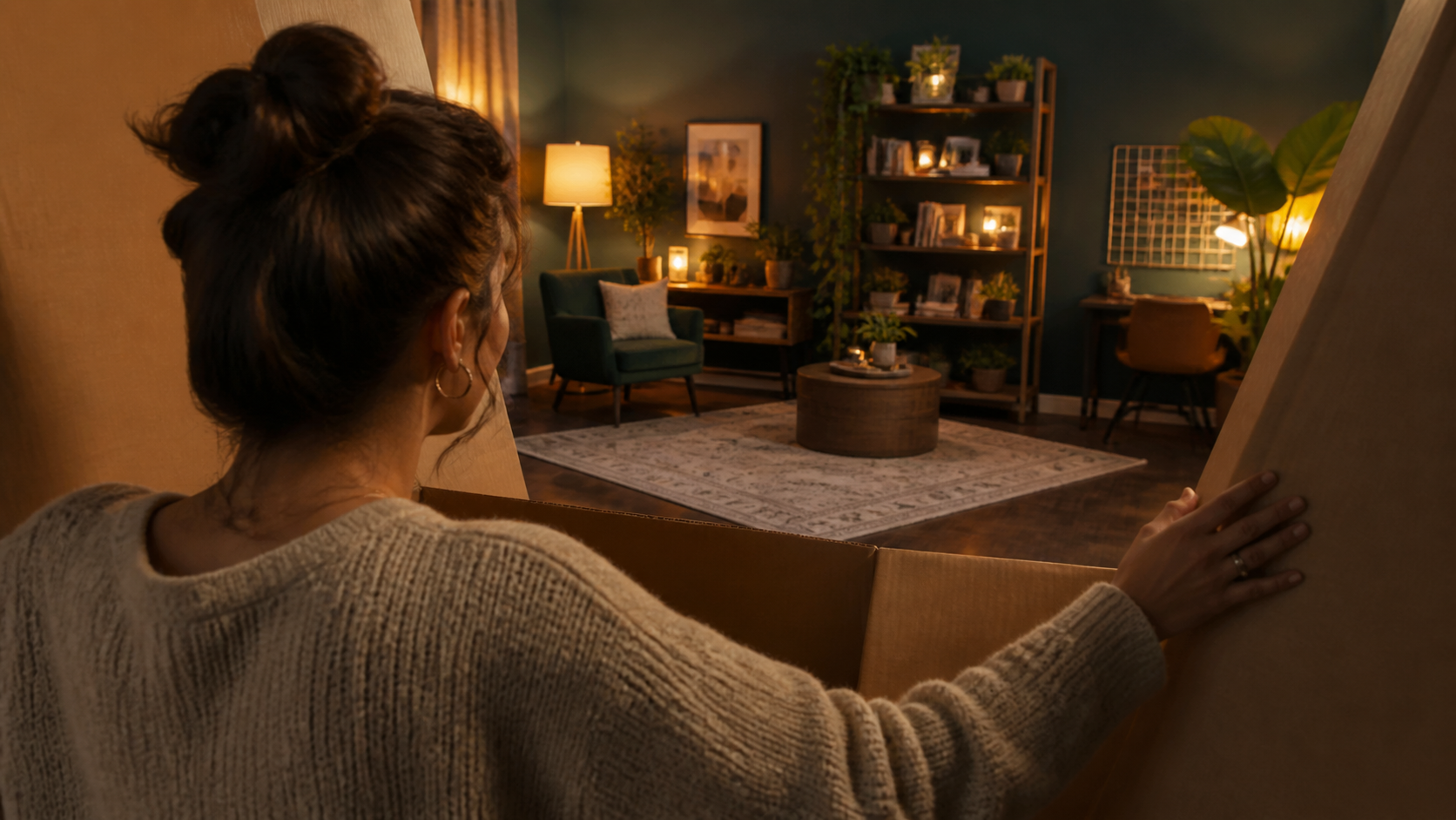 Box Room Transition Video unterstützt visuelle 3