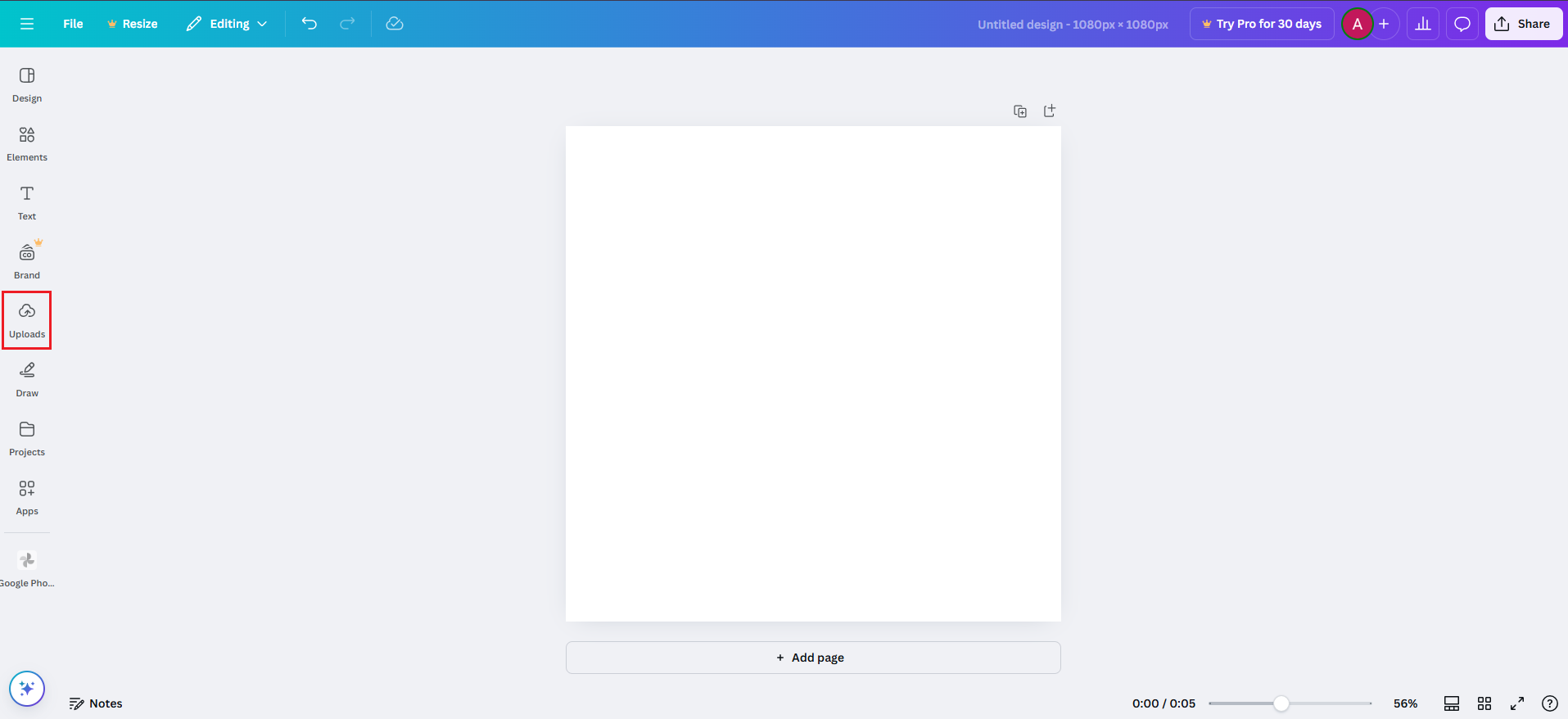 Générer une vidéo à partir d'images à l'aide de l'IA dans Canva