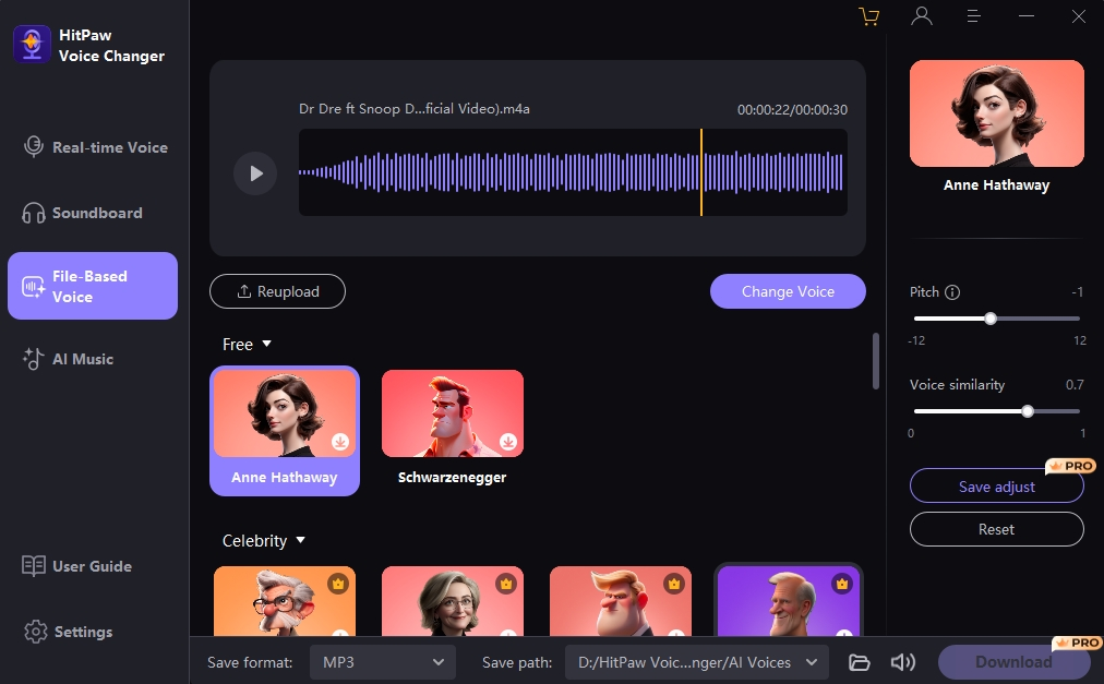 HitPaw Voice Changer interface