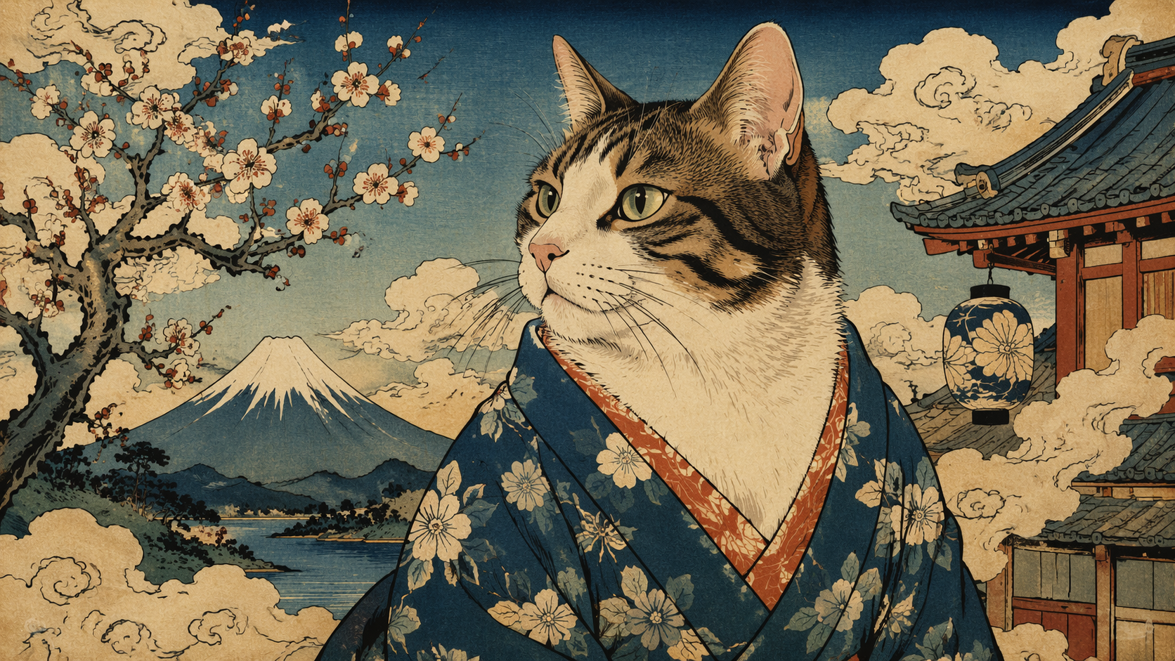 Dreamina AI Ukiyo E filter prompt example 5: Stylized Ocean Portrait
