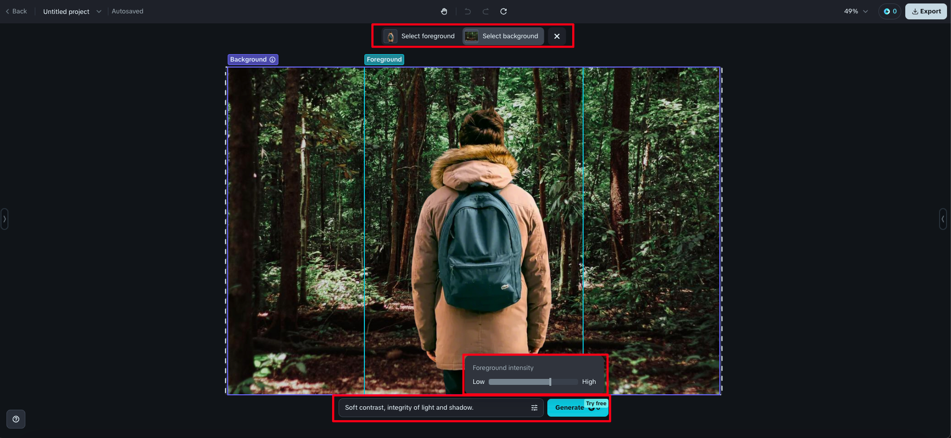 Add 2 photos together online