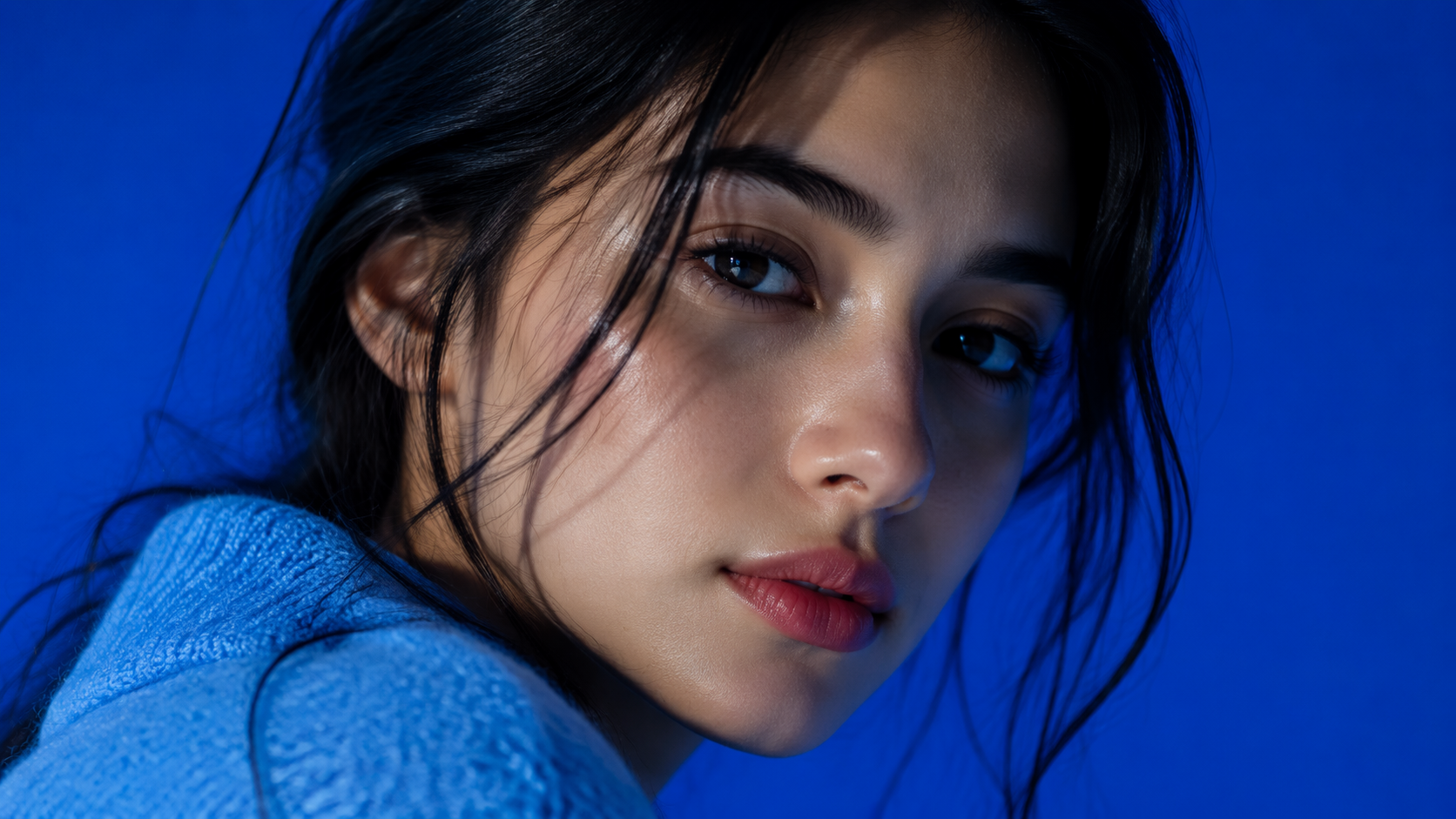 Dreamina Blue Close-Up Portrait DP Prompts hero example 3