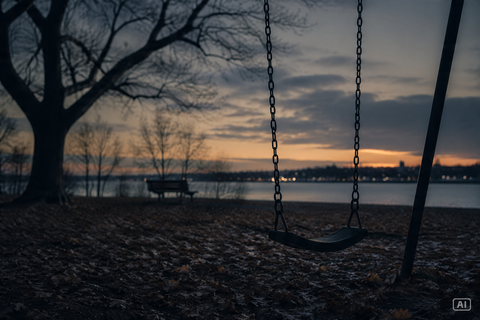 Empty swing aesthetic image generated by Pippit