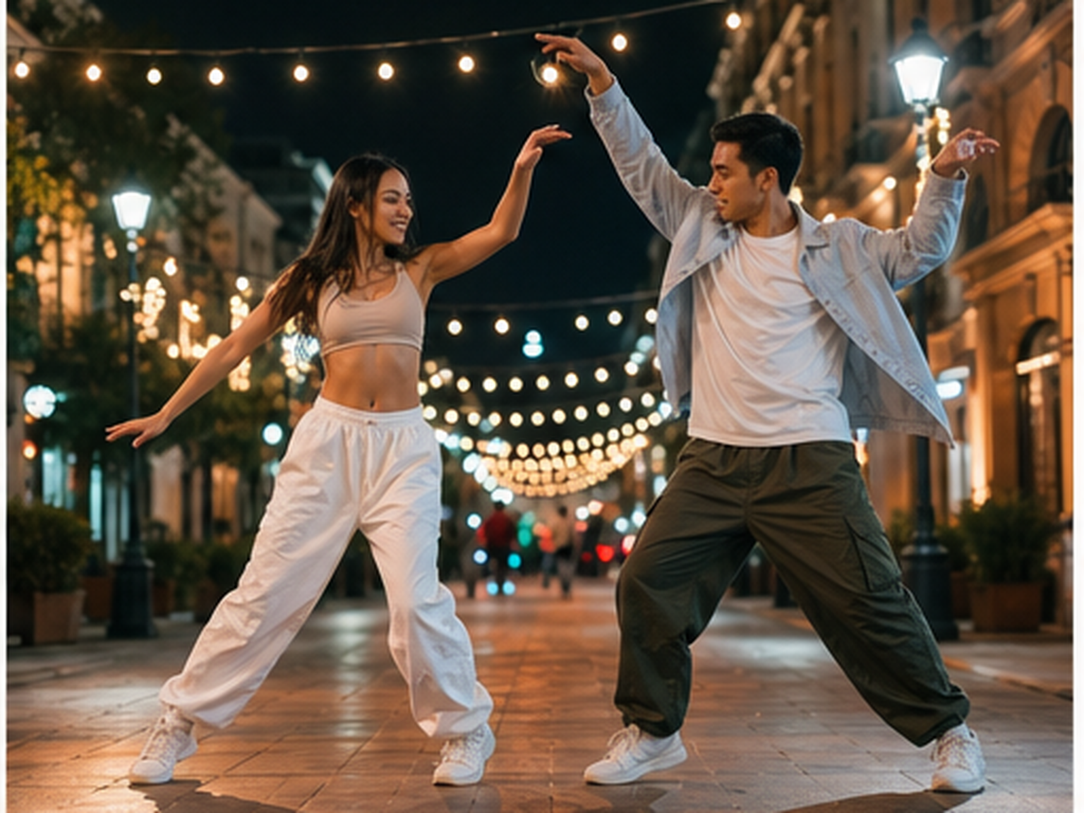 Rooftop sunset dance