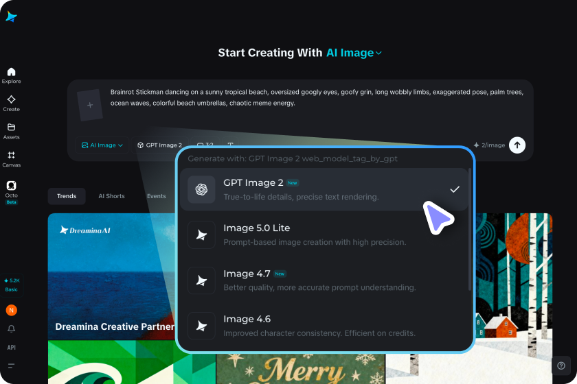 Adjust settings and generate