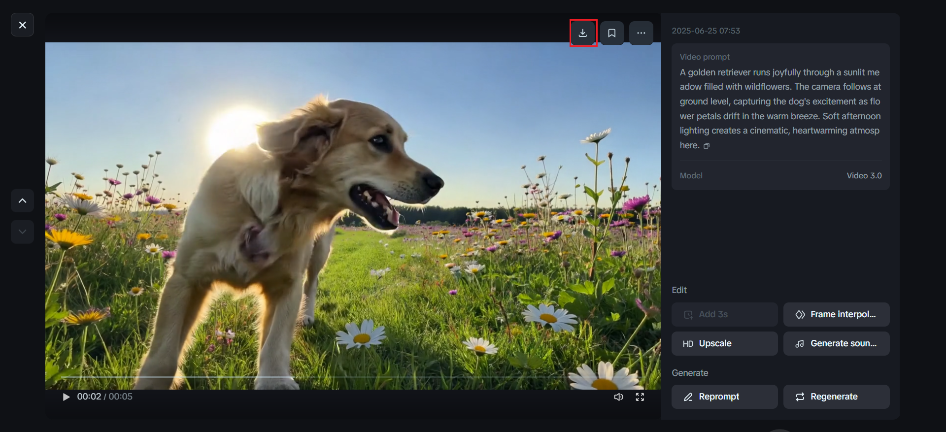 Baixe seu vídeo