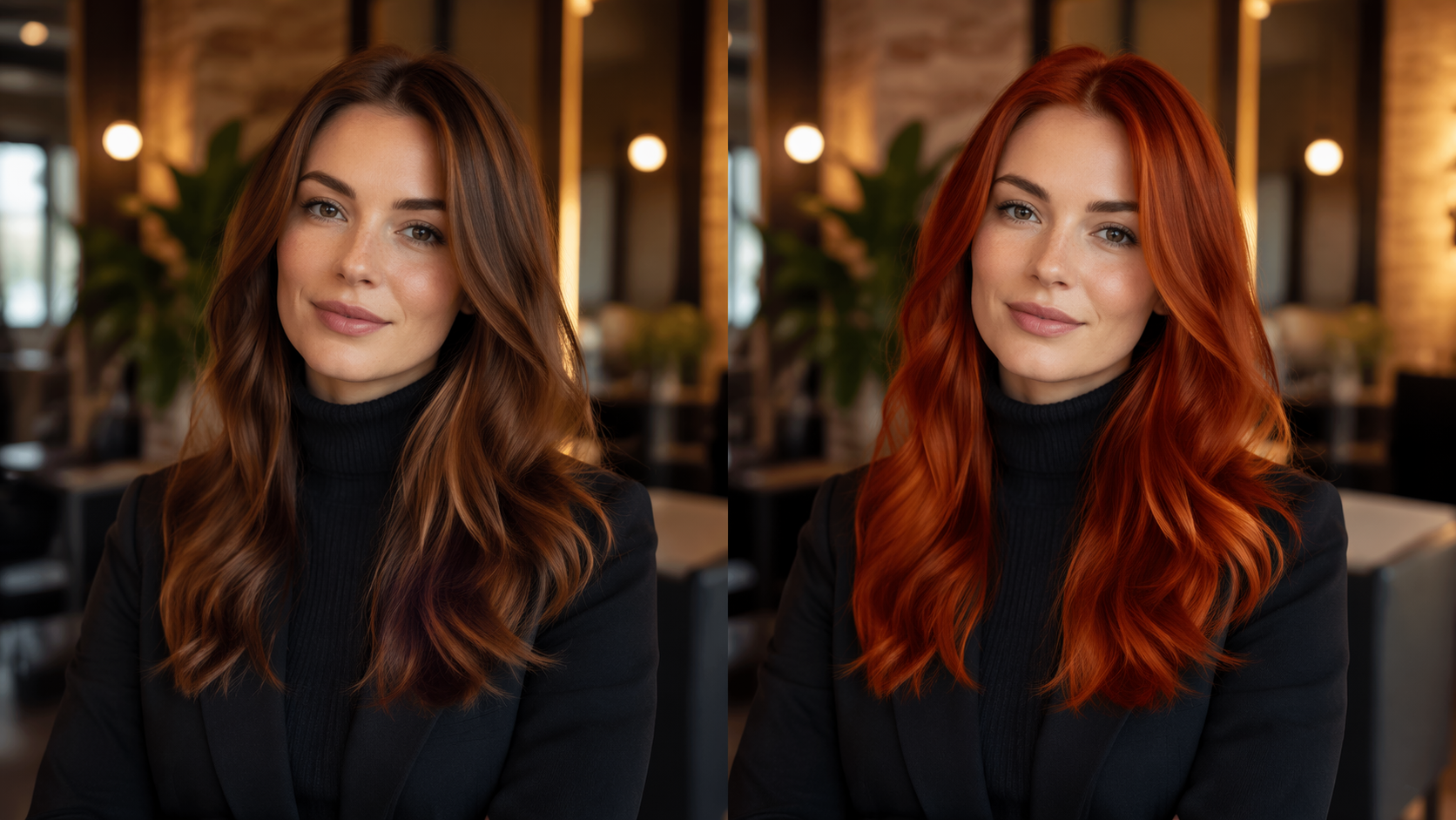 Contoh prompt filter rambut merah Dreamina 1: Potret Rambut Merah Tembaga