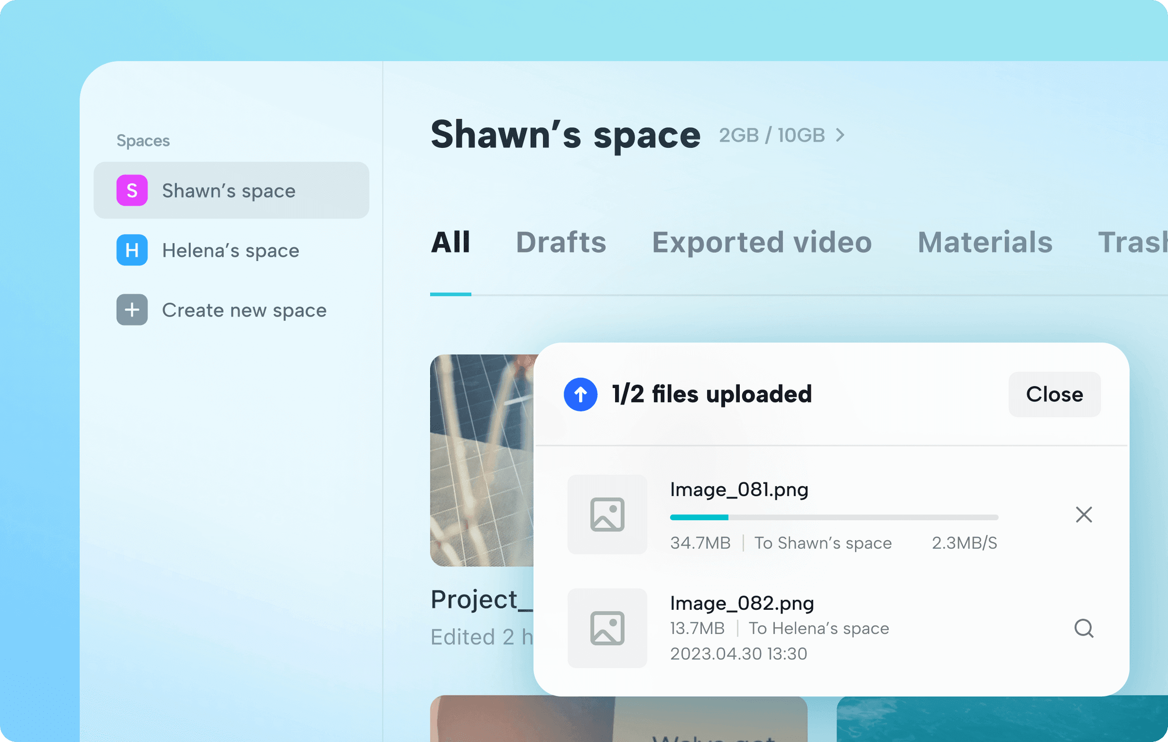 Manage files