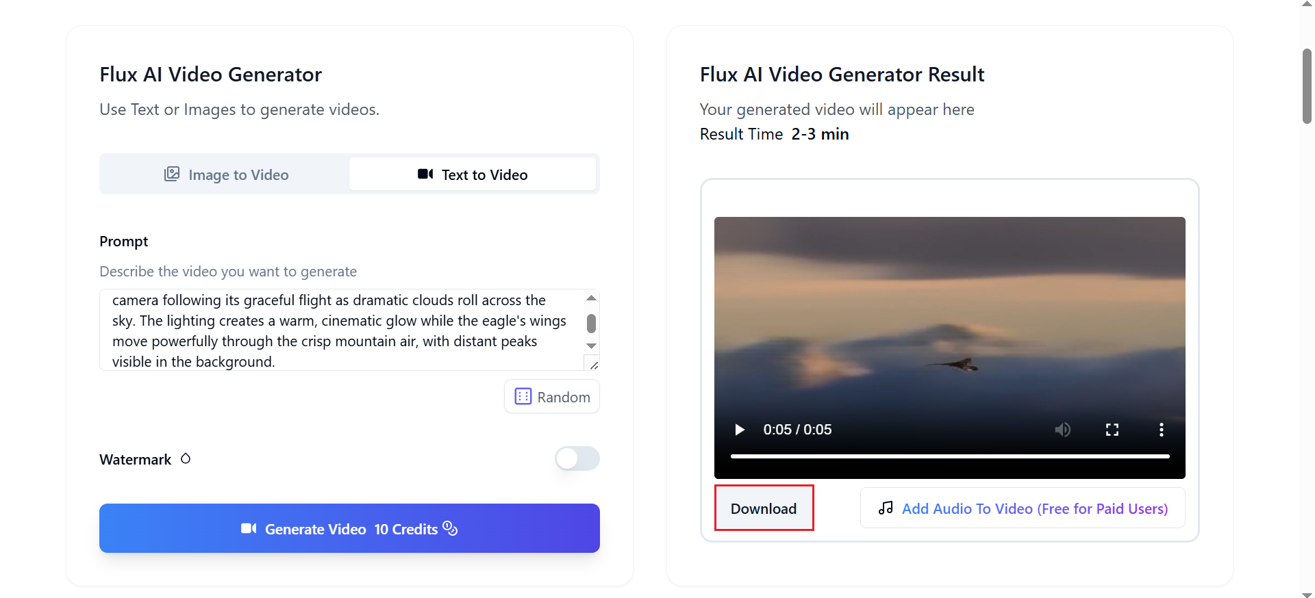 Baixe seu vídeo