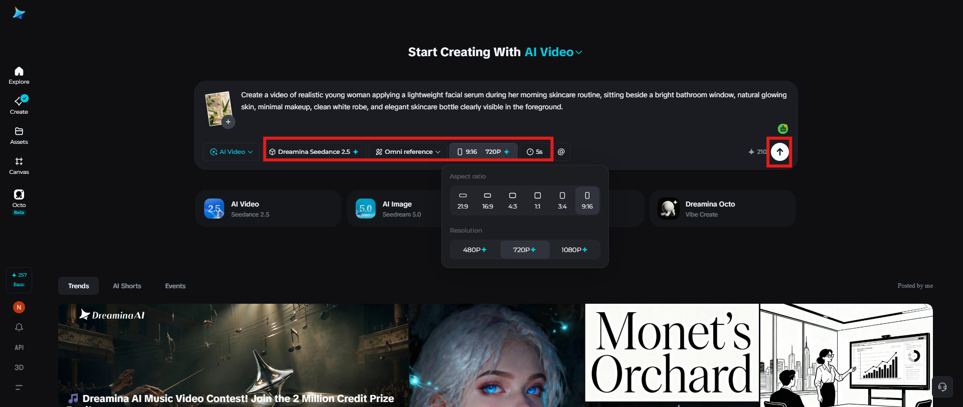 Customize settings and generate