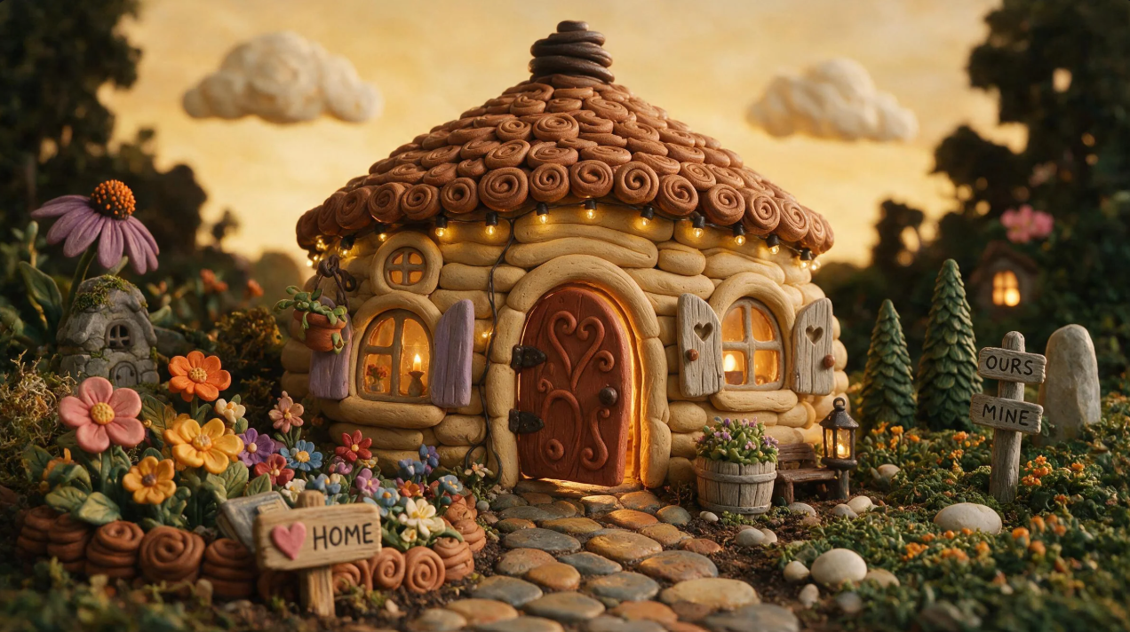 Miniature clay house
