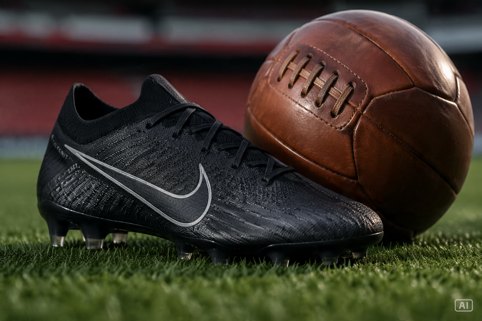 Football boot and ball wallpaper generated by Pippit