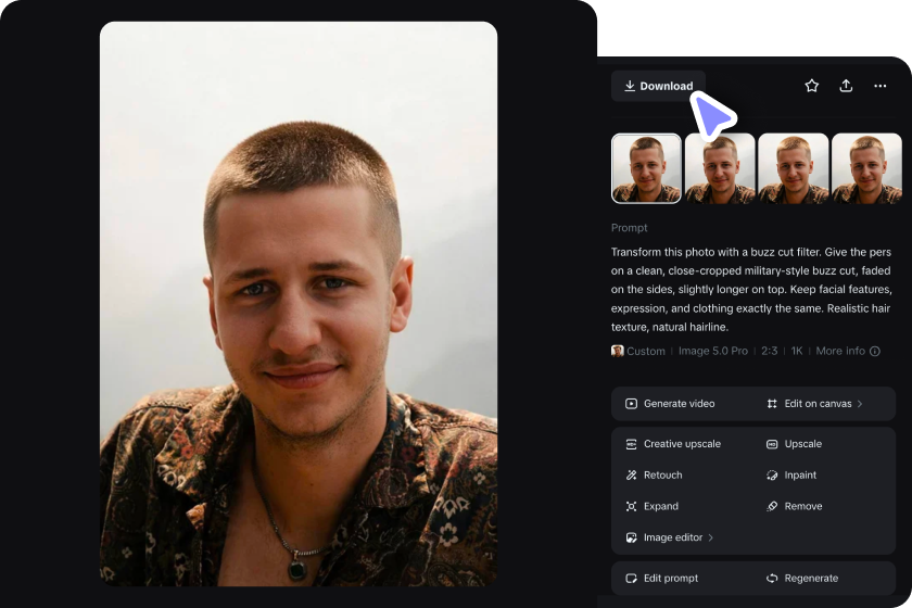 download your favorite realistic buzz cut look