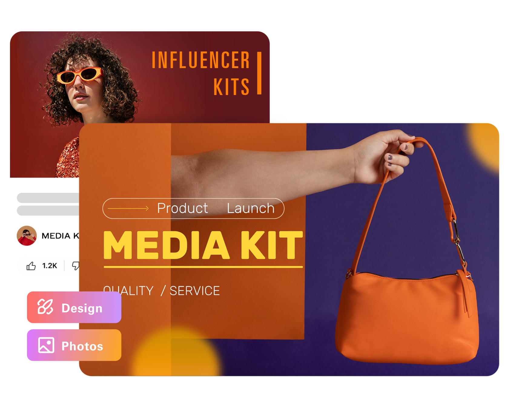 Kit de mídia personalizado onlin